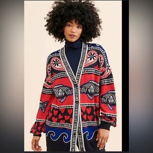 FARM Rio x Anthropologie Mixed Knit Cardigan - XS